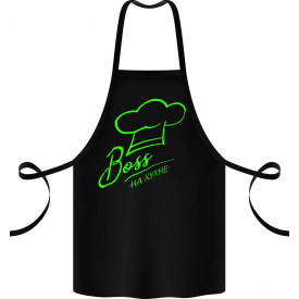 Фартук с принтом Арбуз Boss на кухне 68 см Черный