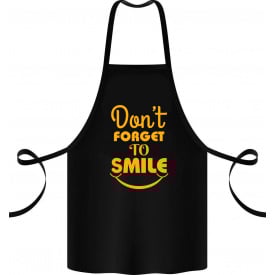 Фартук с принтом Арбуз Dont forget to smile 68 см Черный