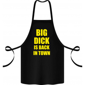 Фартук с принтом Арбуз Big dick is back in town 68 см Черный