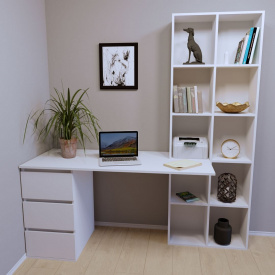 Стол компьютерный Тиса Мебель СП-115 Белый