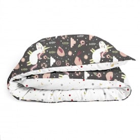 Детский пододеяльник Cosas MOON UNICORN Ранфорс 110х140 см Серый