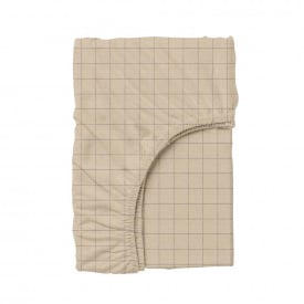 Простынь на резинке Cosas BEIGE GEOMETRY Ранфорс 160х200х20 см Бежевый