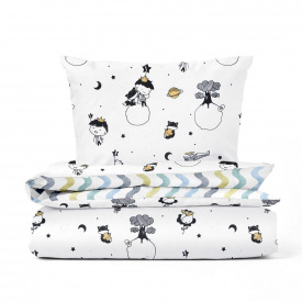 Детский комплект без простыни Cosas LITTLE PRINCE Ранфорс 110х140 см Белый