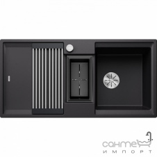 Прямоугольная кухонная мойка на полторы чаши с сушкой Blanco Adira 6 S Silgranit 527606 нежный белый