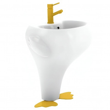 Умывальник напольный Creavit Ducky 520 52х40 см овальный белый