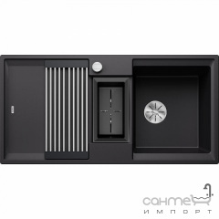 Прямоугольная кухонная мойка на полторы чаши с сушкой Blanco Adira 6 S Silgranit 527607 серый беж Одеса