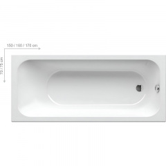 Ванна прямоугольная RAVAK CHROME 170x75 белая (1C 82259) Херсон