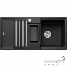 Прямоугольная кухонная мойка на полторы чаши с сушкой Blanco Adira 6 S-F Silgranit 527614 нежный белый