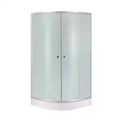 Душевая кабина Lidz Latwa SC80x80.SAT.LOW.FR стекло Frost 4мм + поддон Lidz Kapielka ST80x80х15 Херсон