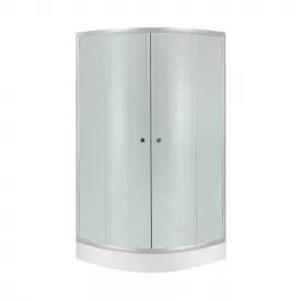 Душевая кабина Lidz Latwa SC80x80.SAT.LOW.FR стекло Frost 4мм + поддон Lidz Kapielka ST80x80х15