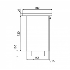 Тумба-мойка с накладной мойкой 600 МАКСИ МЕБЕЛЬ Дуб трюфель (5103389) Нежин