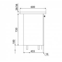 Тумба-мойка с врезной мойкой 1000 МАКСИ МЕБЕЛЬ Дуб сонома/Белый (5103399) Цумань