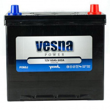 Автомобільний акумулятор Vesna 60 Ah/12V Japan Euro (415 060)