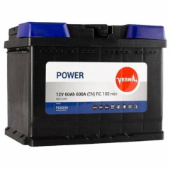 Аккумулятор автомобильный Vesna 60 Ah/12V Power (415 162) Вишневое
