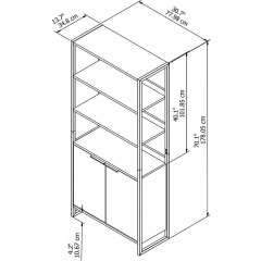Стеллаж для хранения в стиле LOFT Черный (NS-1831) Хмельницкий
