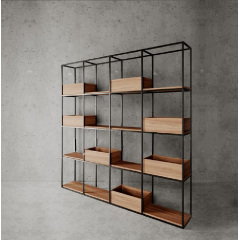Стеллаж для хранения в стиле LOFT Черный (NS-1781) Киев