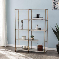 Стеллаж для хранения в стиле LOFT Золотой (NS-1814) Чернівці