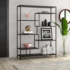 Стеллаж для хранения в стиле LOFT Черный (NS-1928) Ровно