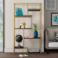 Стеллаж для хранения в стиле LOFT Золотой (NS-1823) Киев