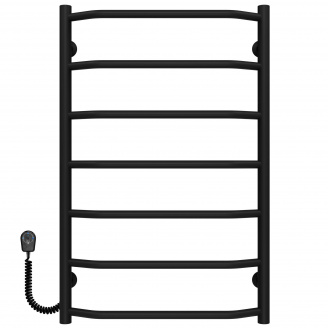 Полотенцесушитель электрический Трапеция П7 500х800 Deffi Черный EF16 (C.TR.80.50.7.E.B.L.5)