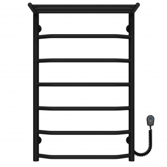 Полотенцесушитель электрический Трапеция с полкой П7 500х800 Deffi Черный EF16 (C.TP.80.50.7.E.B.R.5)