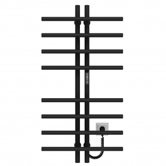 Полотенцесушитель электрический Gray П8 60х1000 Deffi Черный JD03 (A.GY.100.6.8.E.B.R.1)