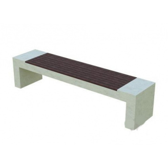 Лавка парковая Loft Bench Wood travertine 2 м