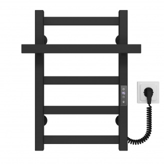 Полотенцесушитель электрический Nicolе П5 300х500 Deffi Черный JD04 (A.NI.50.30.5.E.B.R.2)