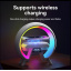 Настольная аккумуляторная смарт лампа со встроенным аккумулятором UKC Smart RGB 15W Light Sound Machine Bluetooth Белая Київ