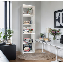 Пенал открытый Tobi Sho ST-0020 для книг, декора 600х2190х500 мм Белый Ровно