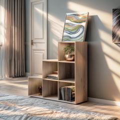Стеллаж Tobi Sho GT-39 для книг, декора на 6 ячеек 1071х1076х280 мм Дуб сонома Кушугум