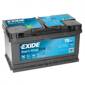 Автомобільний акумулятор EXIDE START-STOP EFB 75A (EL752)