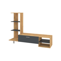 Тумба для TV Modo (161,6х42х35/117 см, тахо + антрацит) Оріхів