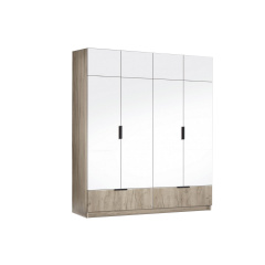 Шафа Компакта-3 (180х52х240 см, дуб крафт сірий + білий) Київ