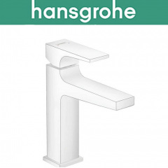 Смеситель Hansgrohe (art 32507700) для раковины однорычажный с сливным клапаном Push-Open, Metropol 110, Белый Тернопіль