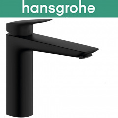 Смеситель Hansgrohe (art 71090670) для раковины однорычажный, с сливным наборам, Logis 190 Matt Black, Чёрный мат Житомир