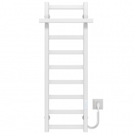Полотенцесушитель электрический Nicolе П9 400х1000 Deffi Белый WD04 (A.NI.100.40.9.E.W.R.4)