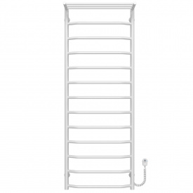 Полотенцесушитель электрический Трапеция с полкой П13 500х1400 Deffi Белый EF16 (C.TP.140.50.13.E.W.R.5)