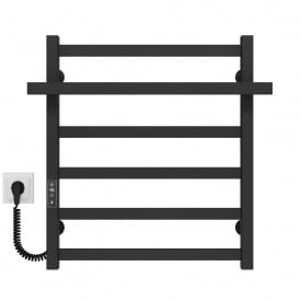 Полотенцесушитель электрический Nicolе П6 500х600 Deffi Черный JD04 (A.NI.60.50.6.E.B.L.2)