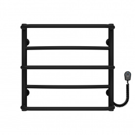 Полотенцесушитель электрический Аквамикс П5 500х500 Deffi Черный EF16 (C.AM.50.50.5.E.B.R.5)