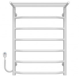 Полотенцесушитель электрический Трапеция с полкой П7 500х700 Deffi Белый EF16 (C.TP.60.50.5.E.W.L.5)