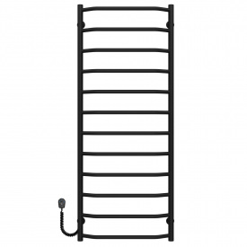 Полотенцесушитель электрический Трапеция П12 500х1300 Deffi Черный EF16 (C.TR.130.50.12.E.B.L.5)