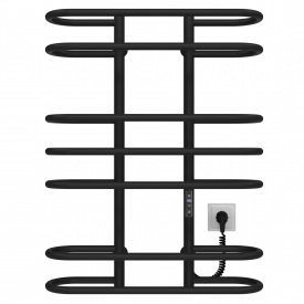 Полотенцесушитель электрический Британика П7 600х800 Deffi Черный JD03 (C.BR.80.60.7.E.B.R.1)
