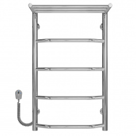 Полотенцесушитель электрический Трапеция с полкой П5 400х700 Deffi Хром EF16 (C.TP.70.40.5.E.C.L.5)