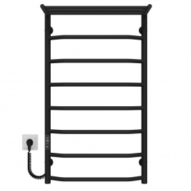 Полотенцесушитель электрический Трапеция с полкой П8 500х900 Deffi Черный JD03 (C.TP.90.50.8.E.B.L.1)