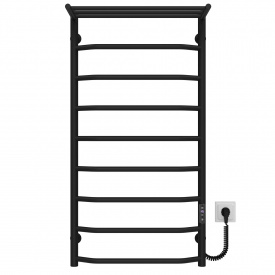 Полотенцесушитель электрический Трапеция с полкой П9 500х1000 Deffi Черный JD03 (C.TP.100.50.9.E.B.R.1)