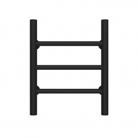 Полотенцесушитель водяной Орион П3 300х400 Deffi Черный (C.OR.40.30.3.B.C)