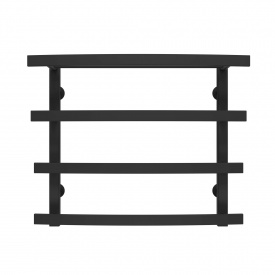 Полотенцесушитель водяной Lotos П4 500х500 Deffi Черный (A.LO.50.50.4.B.B)