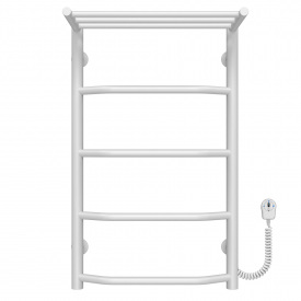 Полотенцесушитель электрический Трапеция с полкой П5 400х700 Deffi Белый EF16 (C.TP.70.40.5.E.W.R.5)
