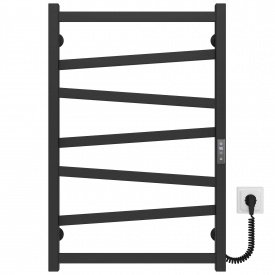 Полотенцесушитель электрический Alpha П7 500х800 Deffi Черный JD04 (A.AL.80.50.7.E.B.R.2)
